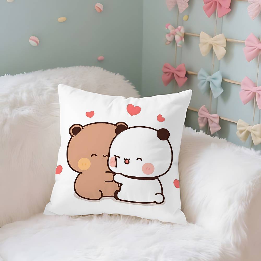 Cute BuBu DuDu Case Plush Fabric Soft Pillowcase Double Sided Print Cushion Cover Household Gifts