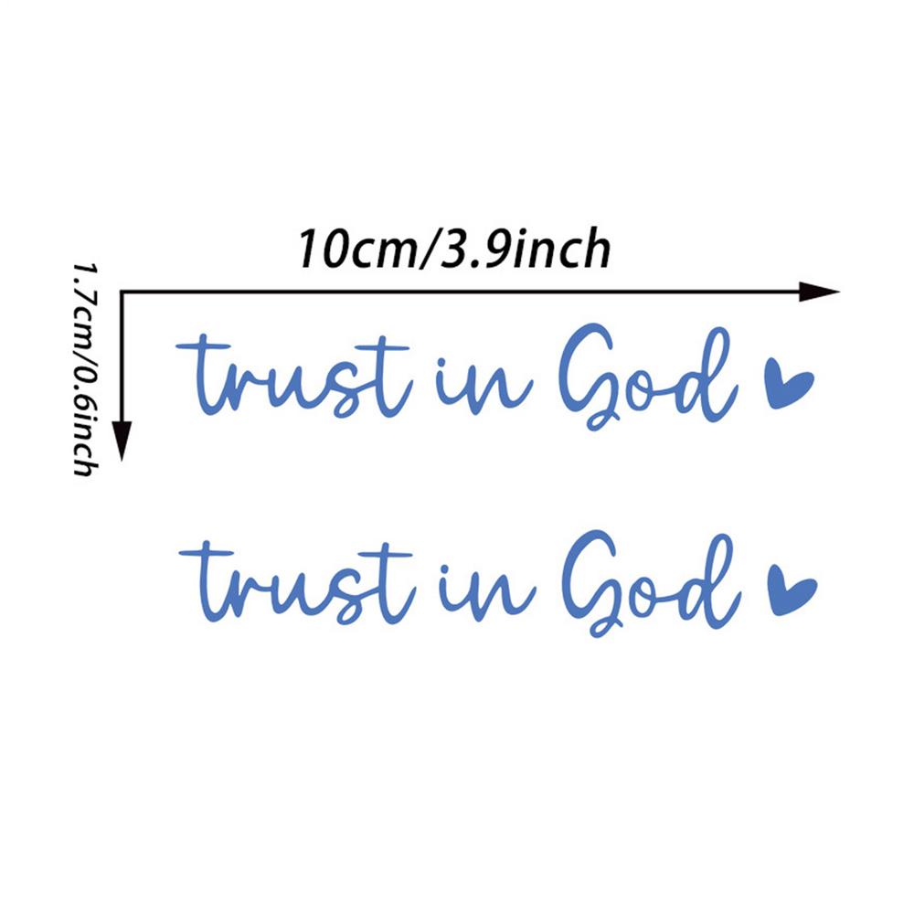 

2pcs Rearview Mirror Decal Affirmation Car Stickers Trust In God Adhesive Mirror Decal Styling Decals Car Interior Decorations