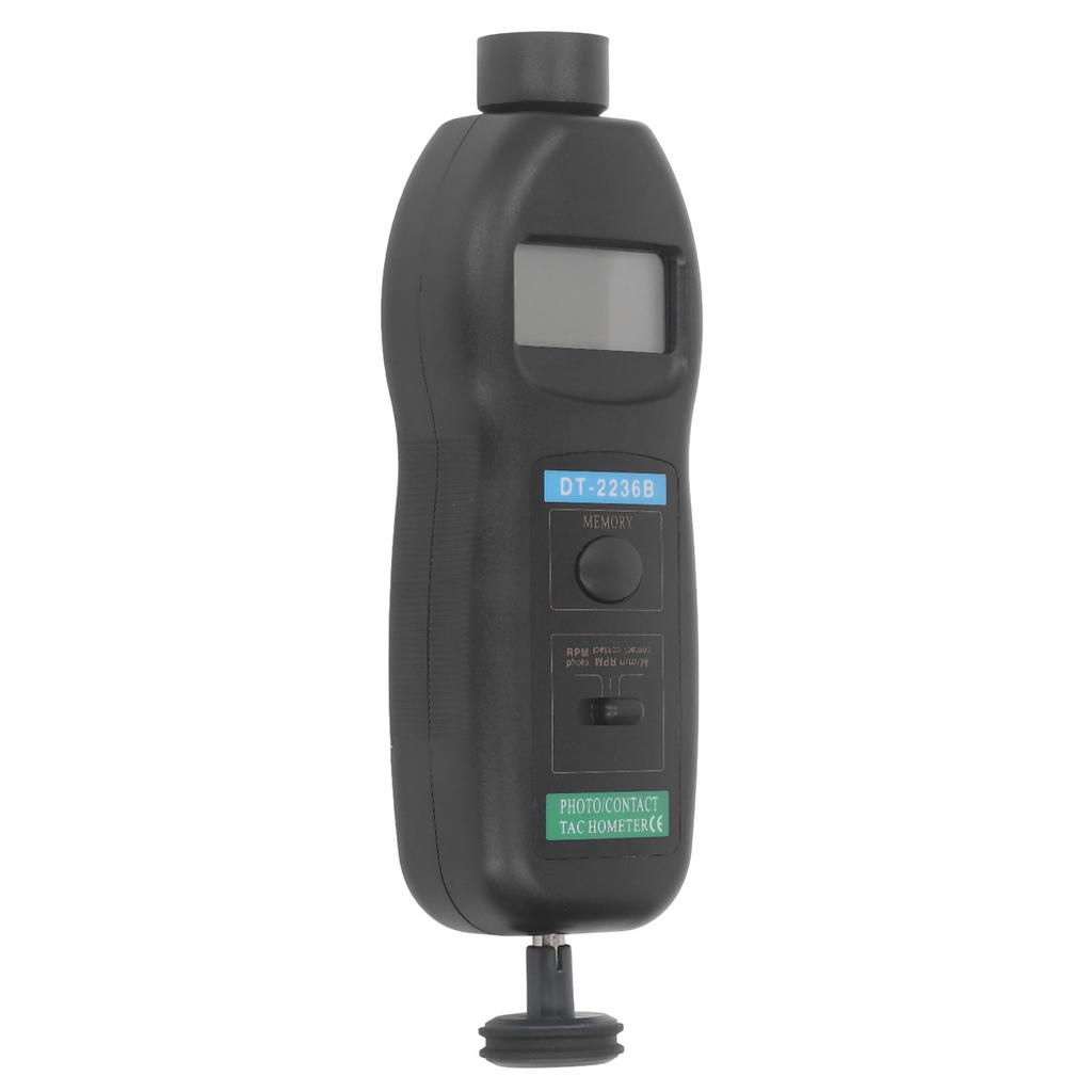 Digitaler Drehzahlmesser 5-stellige LCD-Anzeige Hand-Drehzahlmesser Kontakt- und fotoelektrischer Drehzahlmesser
