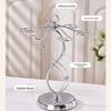 Iron Wine Glass Stand with 6 Hooks Wine Glass Holder  For Kitchen Bar Living Room Office