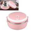 Insulated Lunch Box Lunch Box Pink Portable Stainless Steel Thermal Insulated Rice Noddles Lunch Box Single Layer Food Container
