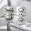 Smile Ceramic Bowl Rice Soup Salad Bowls White Plate Bowl Set Fruit Bowls Kitchen Household Supplies Nordic Korean Tableware