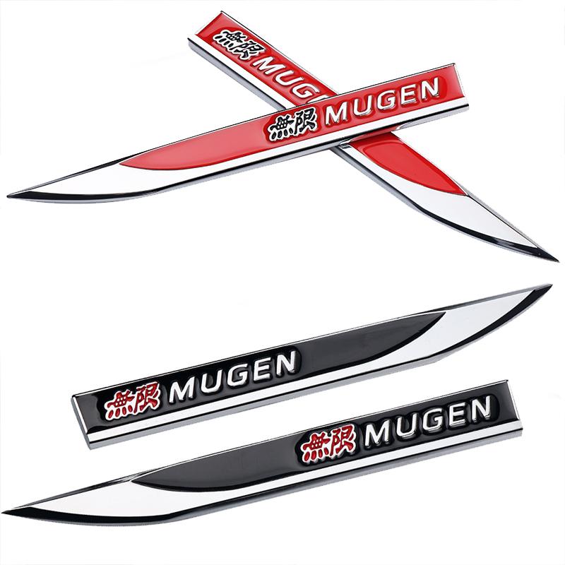 2Pcs Metal Stickers Car Body Decoration Stickers For Honda Civic FIT Accord Prelude CRV 5th Mugen CRZ CRX Jazz HRV Pilot Odyssey PH2 rlgc6
