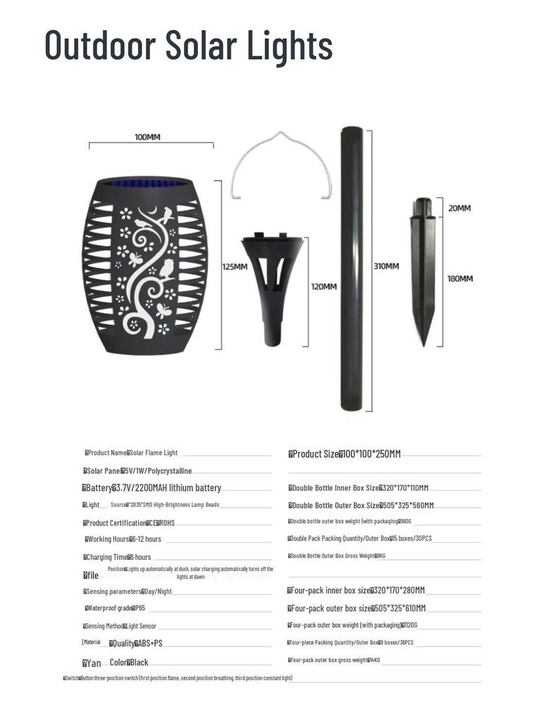 Solar Garden & Courtyard Lights: Ground, Wall, Torch, and Table Variants