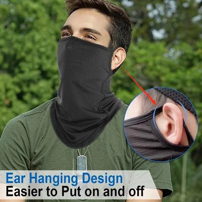 Breathable Scarf Half Face Mask Summer Quick-drying Neck Gaiter Cover Hanging Ear Sun Protection Bandana Neckerchief Headwear