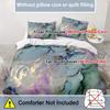 2/3Pcs Set, Abstract Oil Painting Geometric Marble Pattern, Blue, Purple, Black, Green Color, Bedding Set, Digital Print