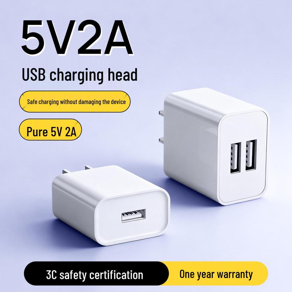 5V2A Dual-Port USB Power Adapter Charger with 3C Certification