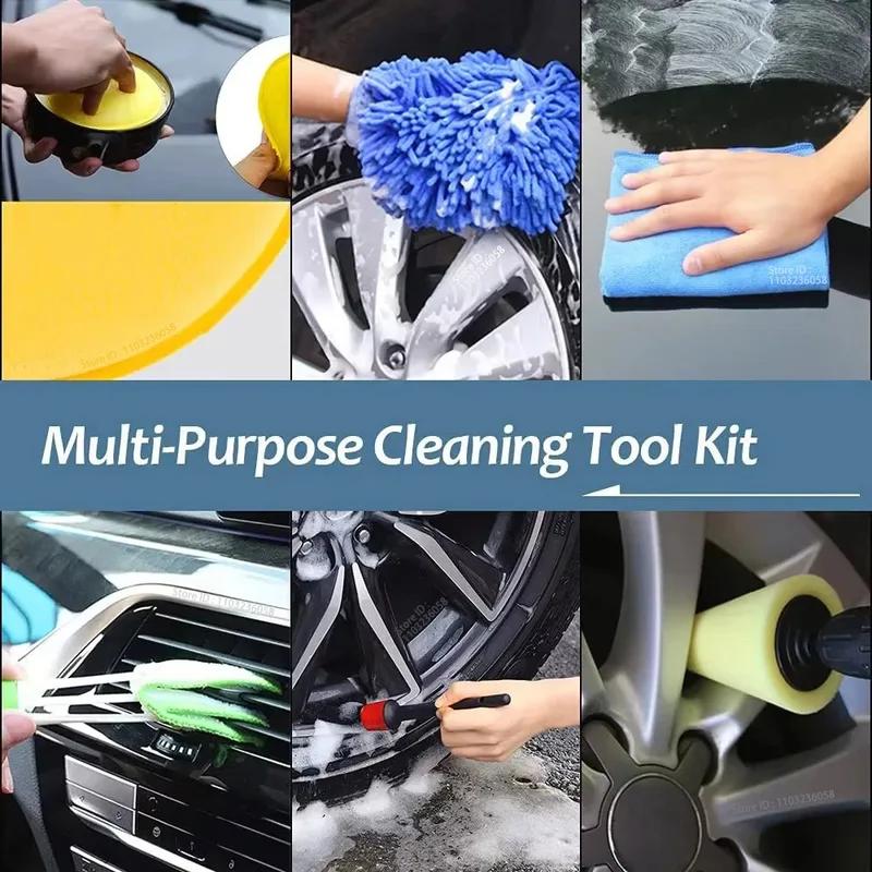 PWS New Car Detailing Brushes Kit Brushes for Automotive Cleaning Auto Air Cleaning Electric Drill Brush Cars Dirt Dust Cleaning