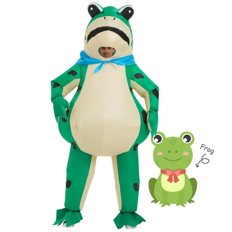Cartoon Frog Cosplay Inflatable Costume Aldult Halloween Party Dress Up Props