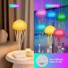 Cartoon Dancing Jellyfish Night Light RGB Gradient Color Bedside Lamp Voice Control Type-C Rechargeable LED Night Light for Kids Bedroom Home Decor