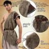 Men Vikinges Vest Medieval Faux Furs Waistcoat Coat Outwear Warriour Renaissances LARP Cosplay Costume for Halloween