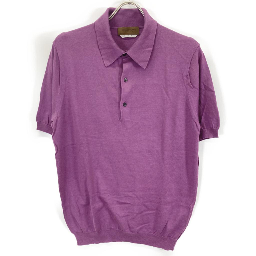 TOMORROWLAND 61-02-12-02002 Purple Silk Cotton Knit Polo Shirt SESIA tops M purpleUsed