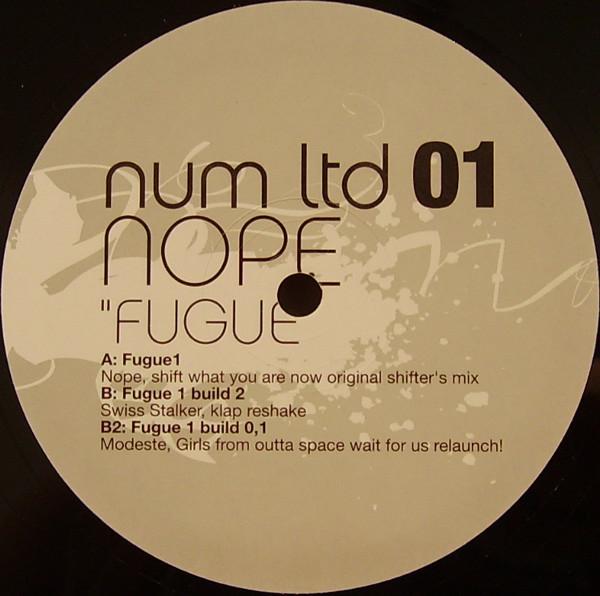

12inch Record NOPE - Fugue NUMLTD01 Num Records 2006 Switzerlan Dance & Electronica Used