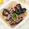 AWAYTR Dazzling Polka Dots Heart Hair Claws Acrylic Hair Clips Crab For Women Girl Gift Hair Accessories Valentine Headwear