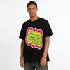 Good Vibes Graphic Print Casual T-shirt Unisex Loose Fit Retro Style Daily Wear Top Pure Cotton T-shirt