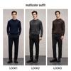 EMZ Men's Wool & Cashmere Blend Round Neck Sweater