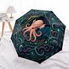 Oceanic Mystery Frame Pattern Umbrella, Portable and Foldable Design, 8 Ribs, a Casual Accessory for Halloween, Christmas, and Birthday Gifts.