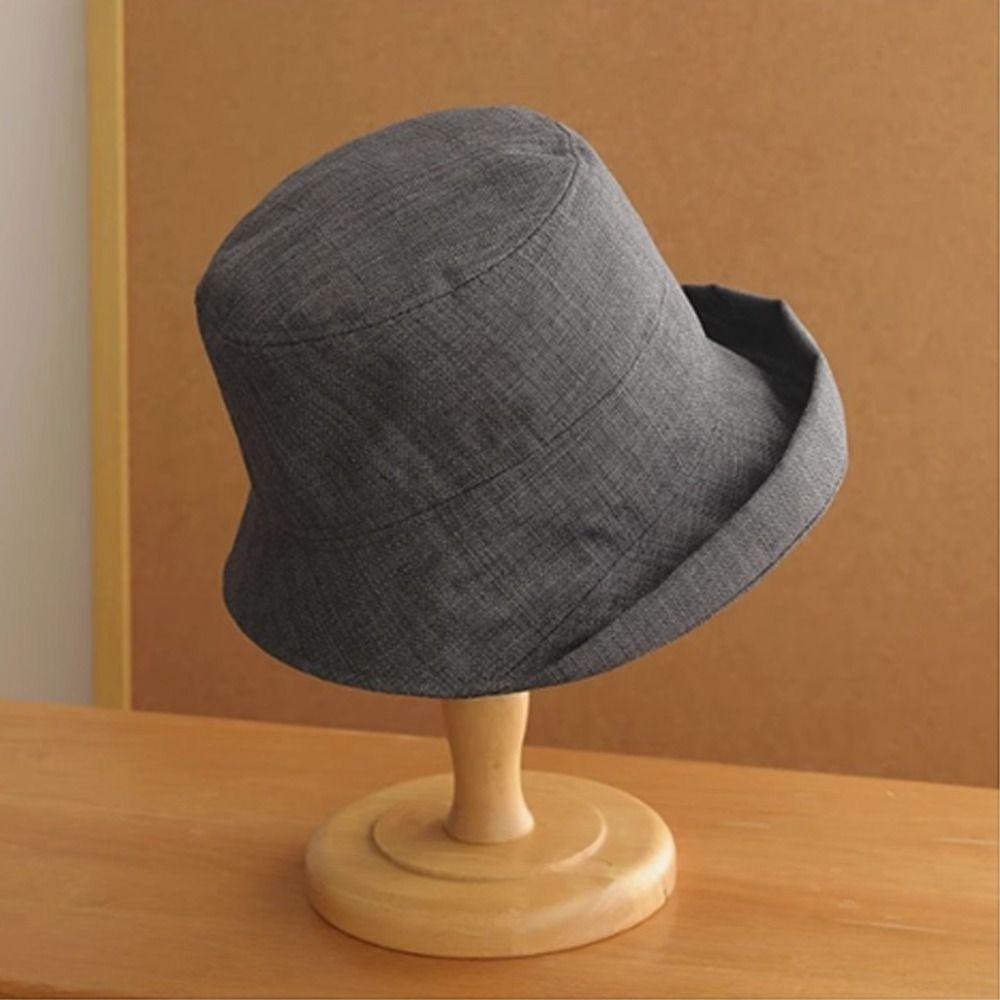 Anti UV Bucket Cap Roll Rim Sun Hat Casual Fisherman Hat  Outdoor Sports