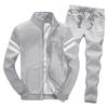 Men's  Winter Long Sleeved Zipper Leisure Suit Tops Pants Sets Tracksuit