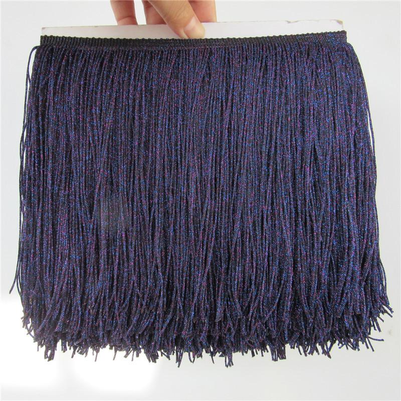 20Cm Gold Nylon Row Beard Latin Dance Dress Decorative Diy Dress Fringed Lace Clothing Accessories