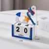 Ozean-Stil Schreibtischkalender Cartoon Holz Büro Stehblock Tisch Monat Datum Anzeige Zubehör für Heimdekoration Geschenke