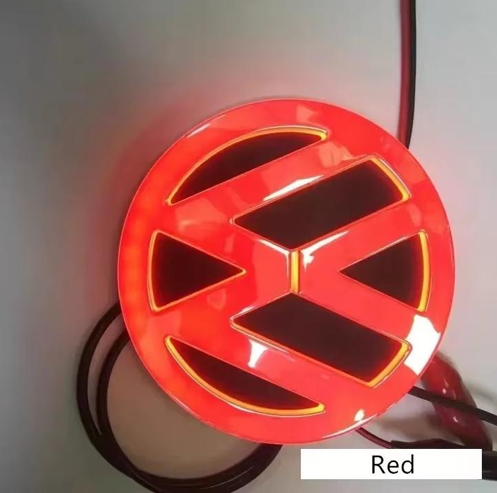 VW 4D LED Logo-Leuchten für Front- und Hecklogo-Aufkleber, passend für Tiguan/Passat/Golf/Polo/Jetta/CC/MK5/MK7
