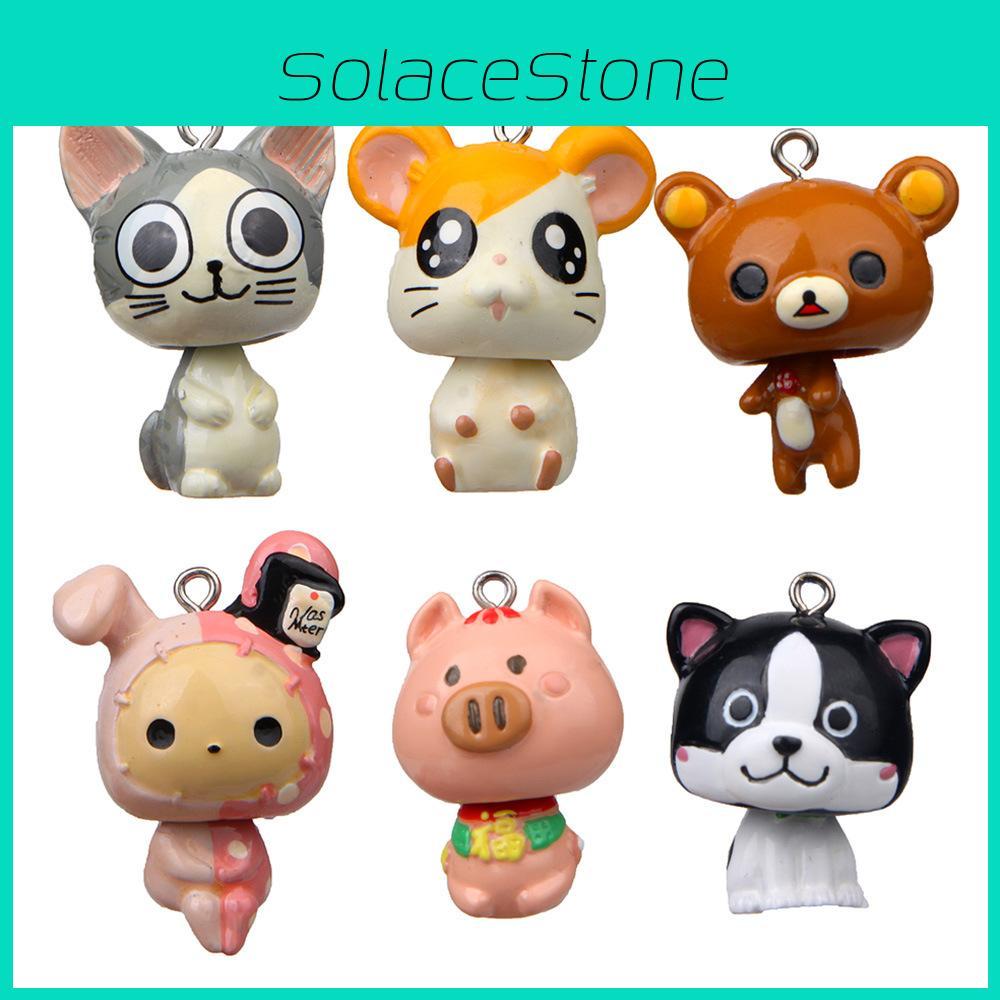 Home Chis Sweet Animal Figures Resin Toy For Keychain Making And Projects Craft