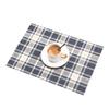 Practical Red Plaid Placemat Restaurant Washable PVC Durable Dining Table Weave Mats Frame Teslin Disc Bowl Coaster Non-slip Pad