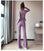 Women's High-Waisted Micro-Flare Athletic Pants for Fall – Leg-Lengthening Nude-Fit for Yoga, Tennis & Running