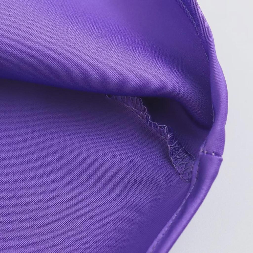 New European & American Style Satin Midi Skirt 8632845