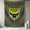 Custom Name Oxford FC Wall Tapestry Aesthetic Wall Hanging Printed Fabric Blanket Decorative Tapestries for Bedroom Living Room Home Decor