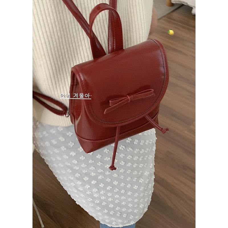 Fashionable Bow Backpack, School-style Hand-held Bucket Bag