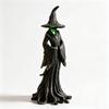 Resin Witch Statues and Figurines Halloween Hooded Character Statue with Integrated Lighting, Hand-Detailed Dark Body and Flowing Robe for Shelf,