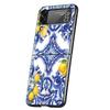 Luxus Handyhülle Für Samsung Galaxy Z Flip 3 4 5 6 Hartes Faltbares PC Für Samsung Z Flip3 Flip4 Flip5 Cover Retro Frucht Zitrone