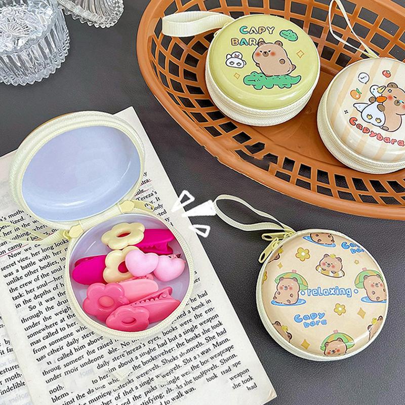 Cute Capybara Coin Storage Bag Transparent Coin Purses Cartoon Lovely Wallet Clear Bags