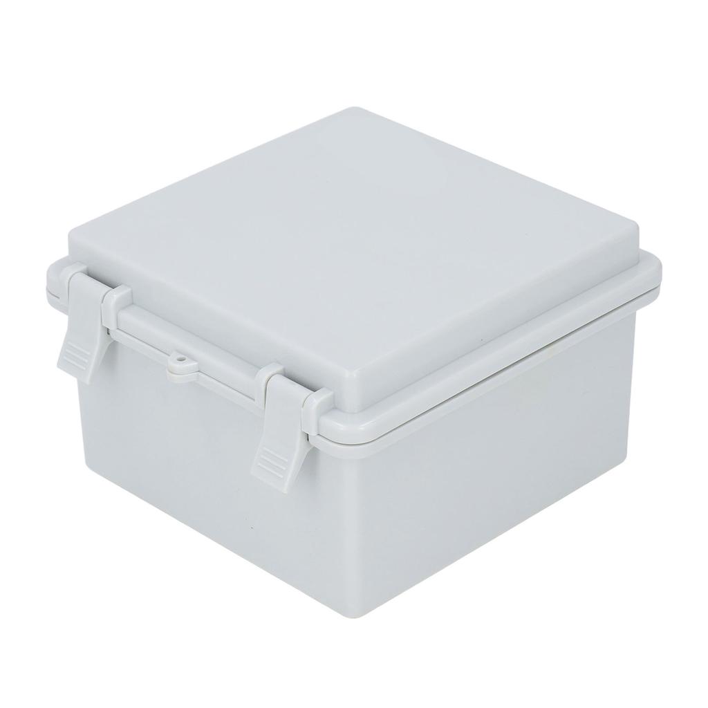 IP67 Waterproof Junction Box with Hinge Cover ABS Plastic Outdoor Electrical Project Box Gray
