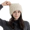 Personality cute cat ear solid color pullover knitted wool cold hat thickened warm autumn and winter hat schoolgirl