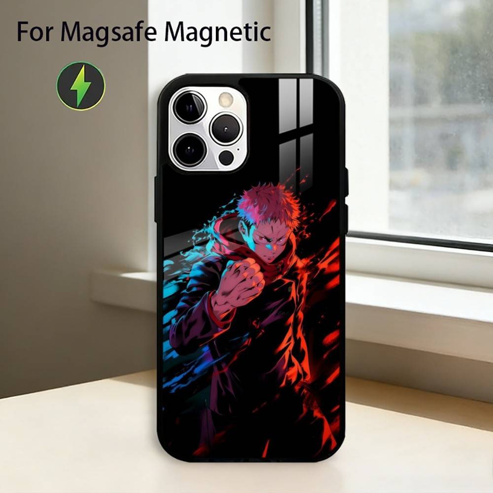 

J-Jujutsu Kaisen Anime Phone Case For iPhone17,16,15,14,13,12,11 Plus,Pro Magnetic For Magsafe Wireless Charging iPhone17Pro