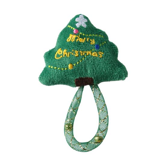 Durable Interactive Cat Toys Christmas Catnip Toy for Indoor Cats, Stuffed Chew with Mesh Stocking Stuffers Tube, Flexible Tube Bell Kittens