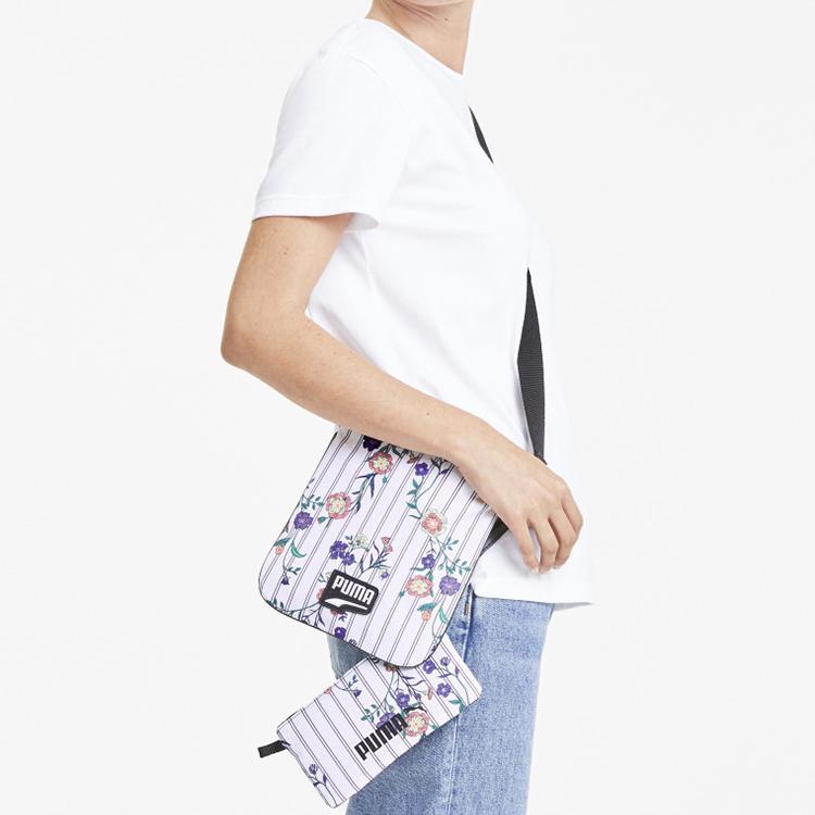 Puma Prime Time Festival Floral Print Fabric Shoulder Bag Women Shoulder Bag White 07699001