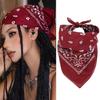 Mode Hip Hop Weinrot Quadratisches Tuch Unisex Retro Bandana Kopfbedeckung Nacken Handgelenk Wickel Haargummi Mehrzweck Zubehör