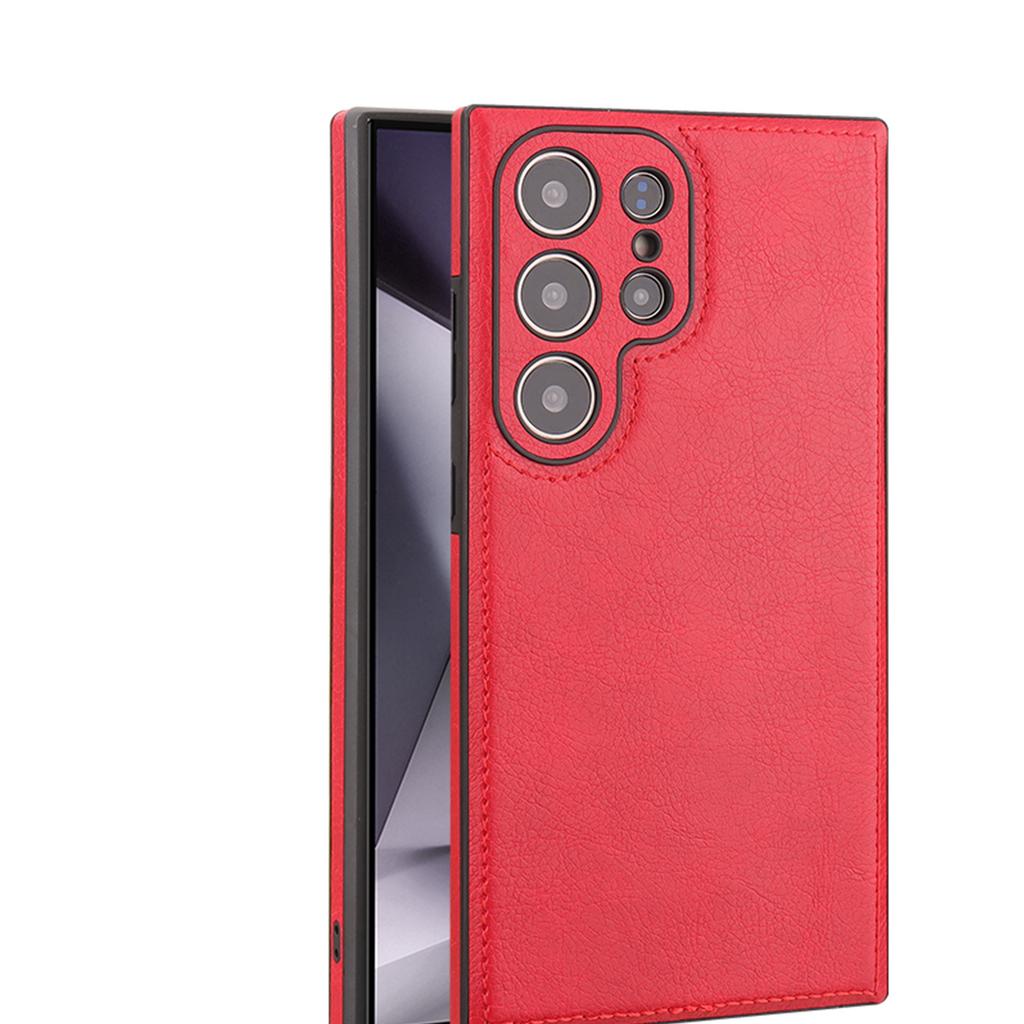 PU Leather Phone Case for Samsung Galaxy S26 Ultra S25 Plus S24, Shockproof Camera Lens Protection Back Cover