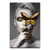 Butterfly Woman Abstract Wall Art Picture Canvas Painting Poster Print Wall Art Pictures Living Room Decoration