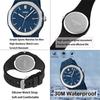 Men's Simple Silicone Wristwatch, Perfect for High School Students, Sports, Waterproof, Stylish, Casual, Brand Name Analog Quartz Watch with Large Dat