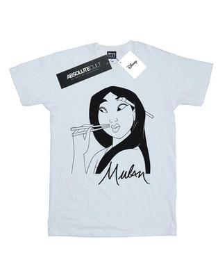Womens/Ladies Mulan Chopsticks Cotton Boyfriend T-Shirt