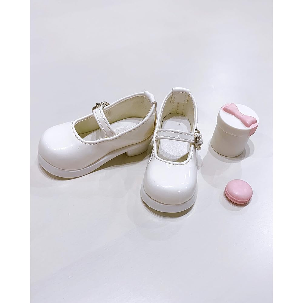 Sunny Step Doll Shoes White 1/6 Scale Strap Shoes Lolita Style Patent Leather Footwear
