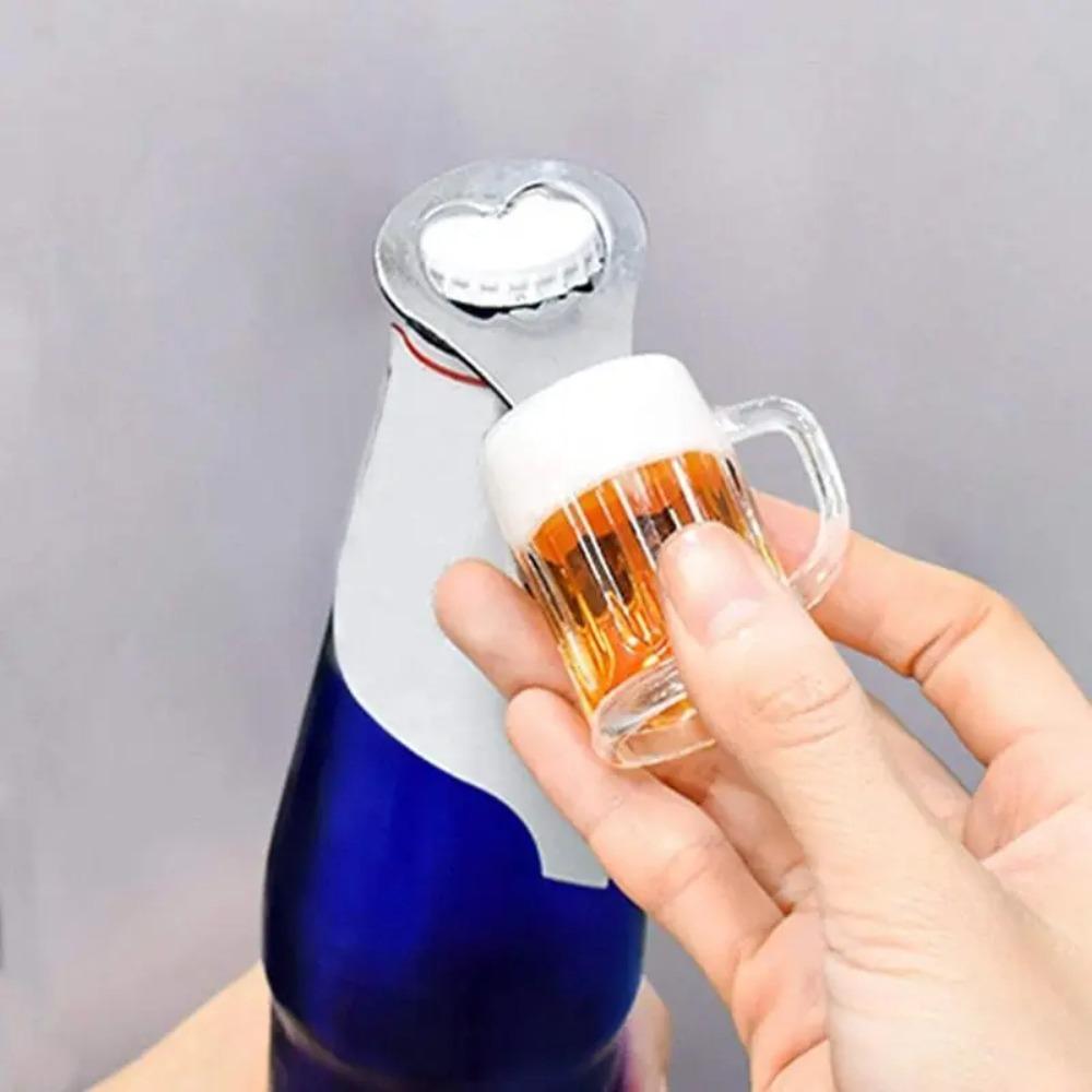 Yellow Beer Bottle Opener Zinc Alloy Beer Glass Opener Practical Bottle Opener