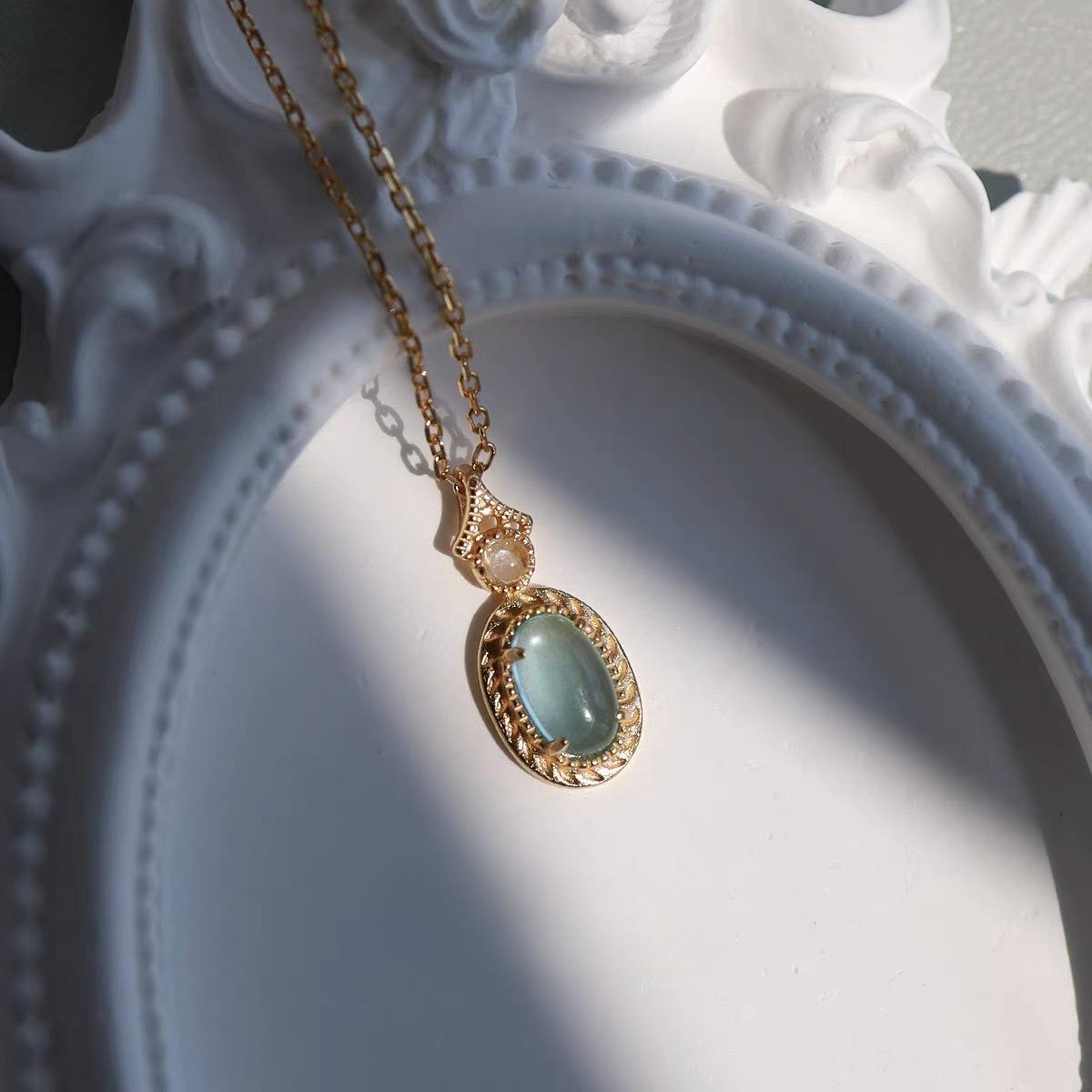 

Lake Blue Topaz Necklace in 925 Sterling Silver, an Elevated Piece 925 silver