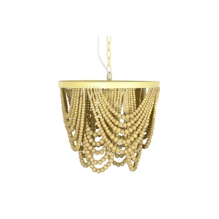 Suspension - Métal - Marron Jaune - 50W - 35x35x95cm - Intérieur