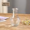 Retro Embossed Transparent Glass Vase: French-Inspired Luxury Home Decor for Living Room